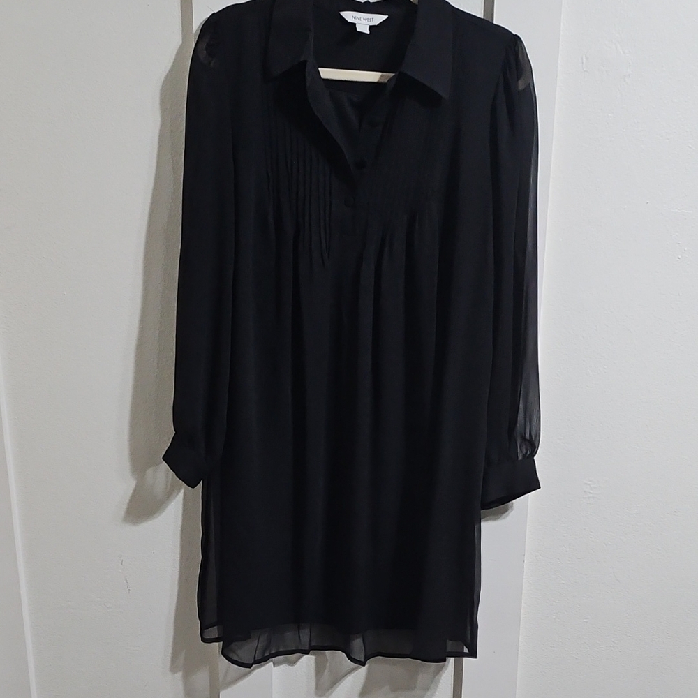 Nine West Black Bishop Sleeve Dress for Work